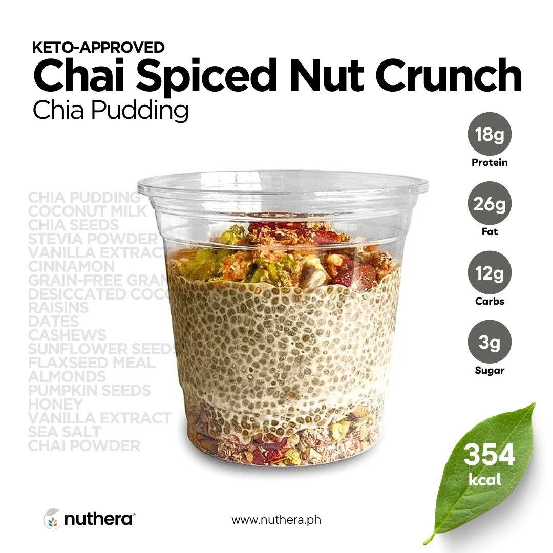 Chai Spiced Nut Crunch Chia Pudding (Keto-approved)