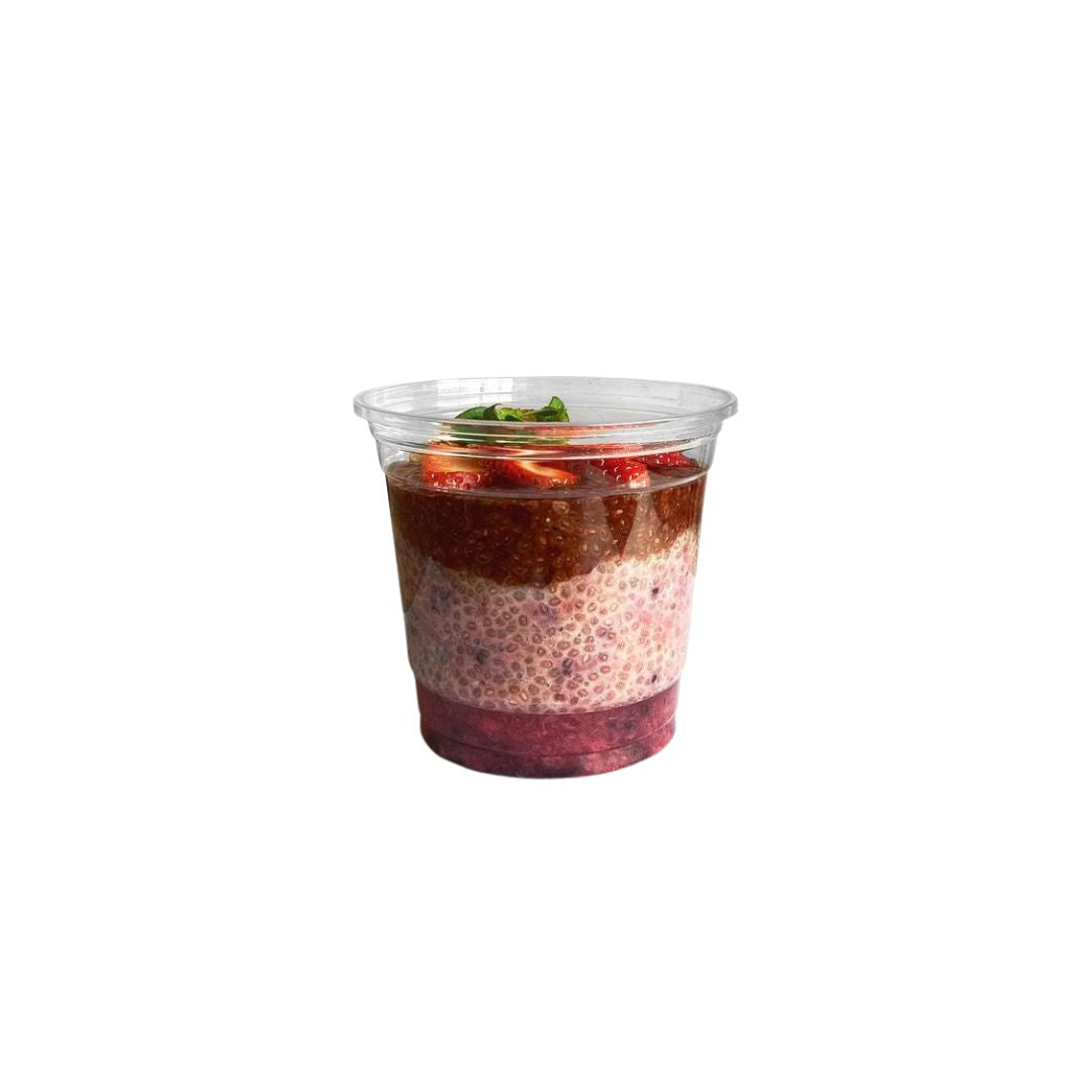 Mixed Berries & Rich Cacao Chia Pudding (Keto-approved)