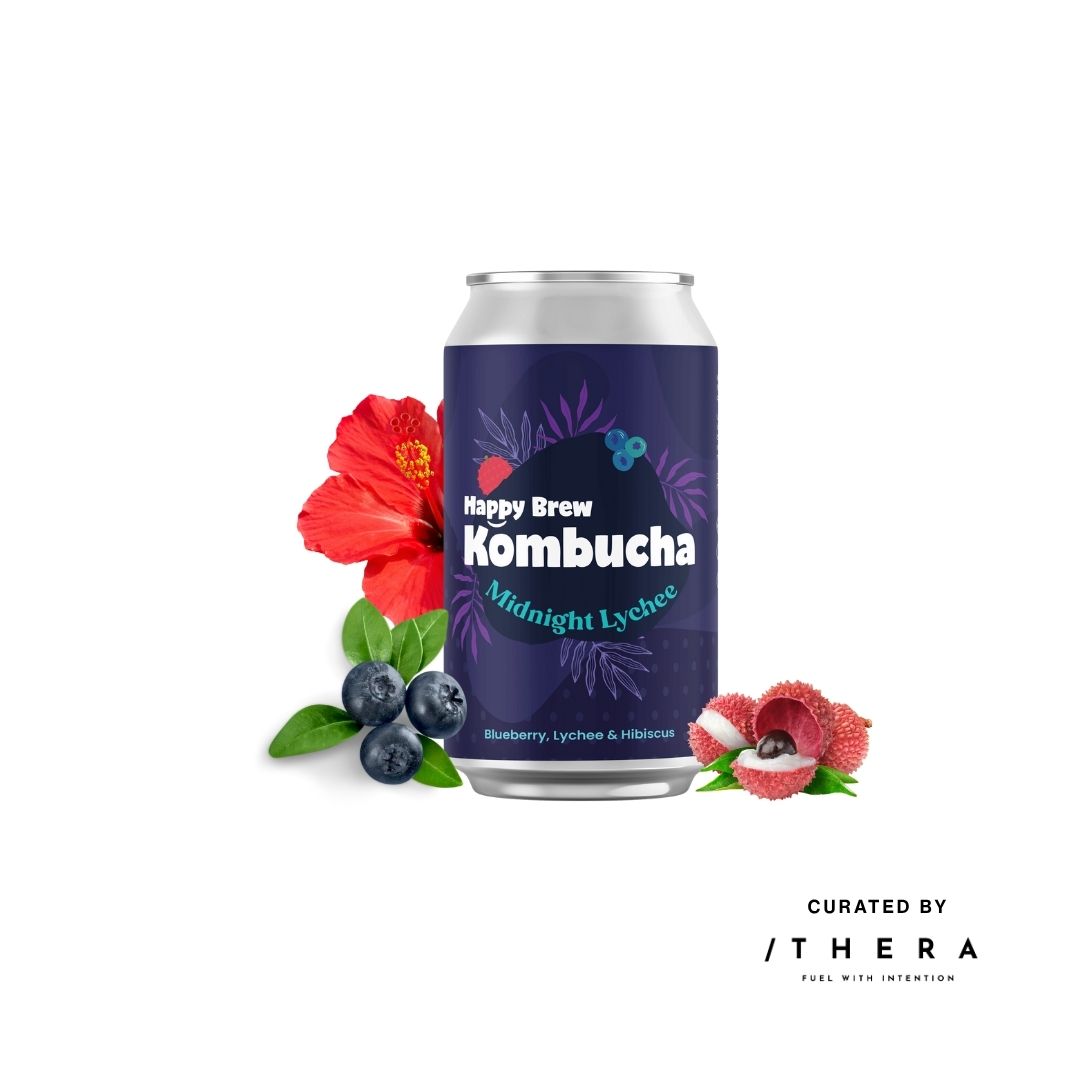Happy Brew Kombucha Midnight Lychee 330mL
